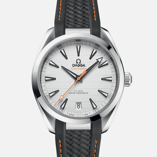 Seamaster Aqua Terra 150M Co-Axial Master Chronometer 41mm White Dial On Rubber Strap(1:1 replica)