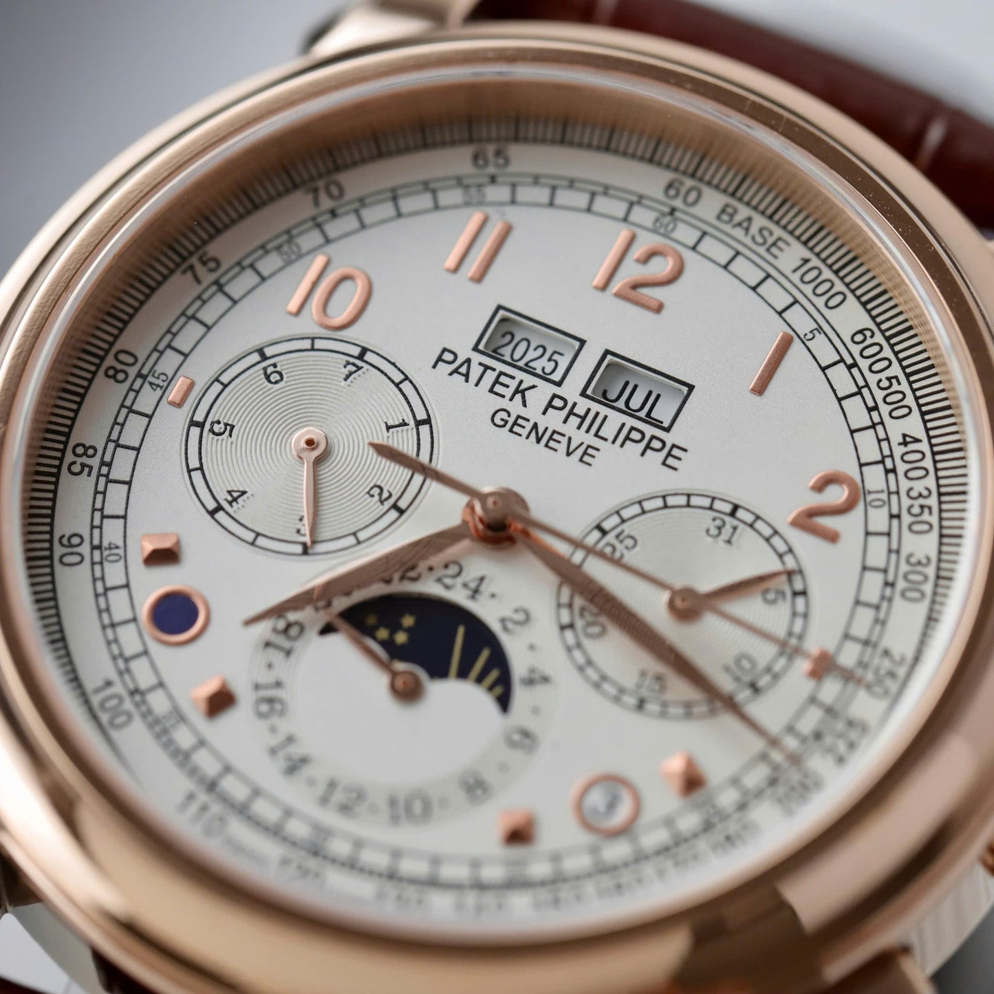 Patek Philippe Fake Watch Perpetal Calendar 5270 White Dial Leather Strap 41mm
