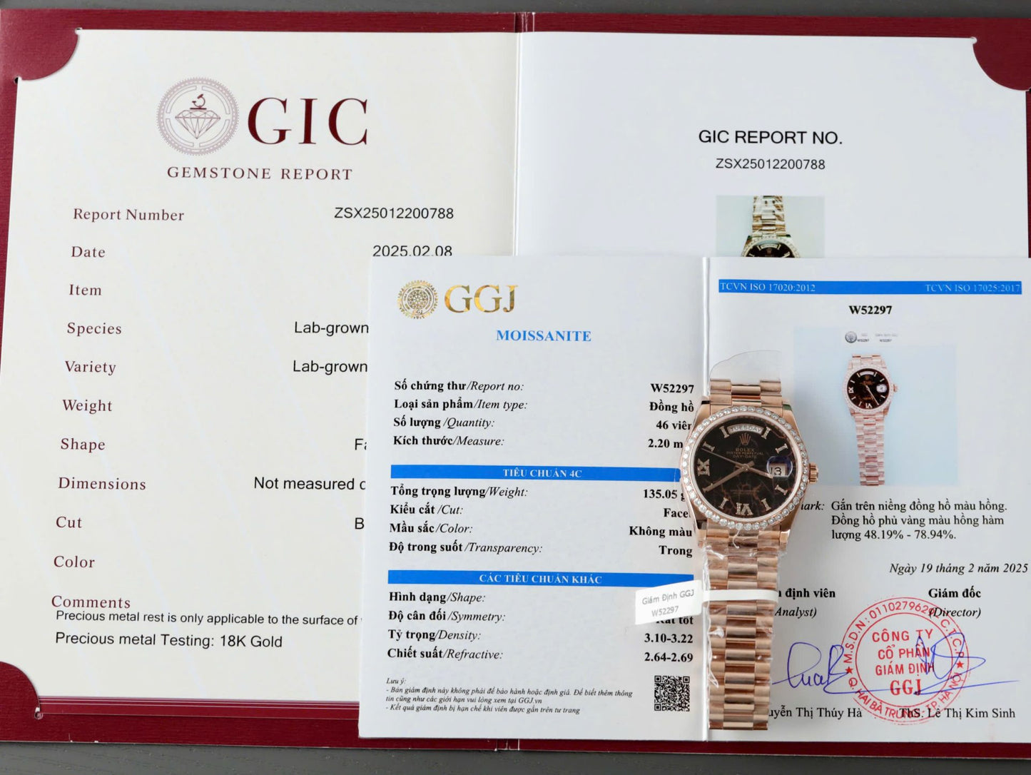 Rolex Day-Date Eisenkiesel Dial Copies Watch Gold Wrapped + Diamonds Moissanite GM Factory 36mm