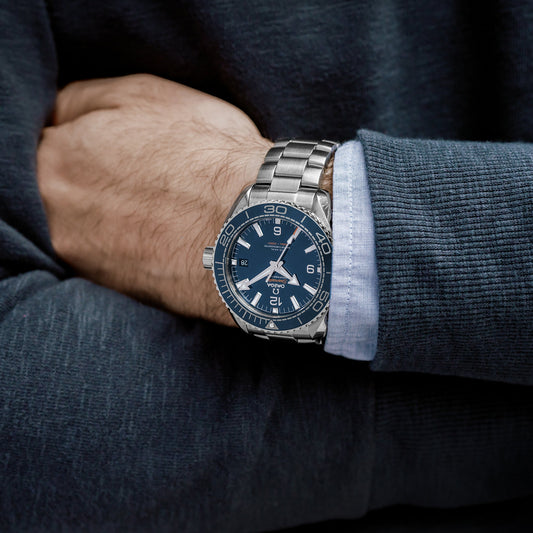 Seamaster Planet Ocean 600M Co-Axial Master Chronometer 43.5mm Blue Dial On Bracelet(1:1 replica)