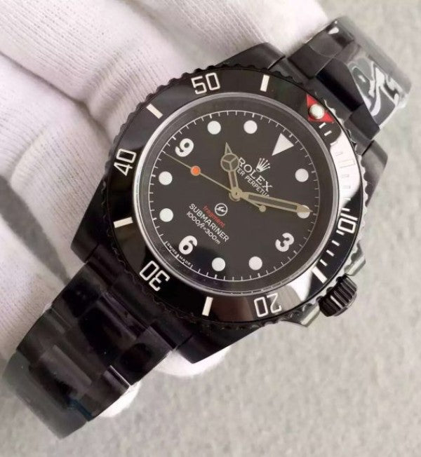 Replica Rolex Fragment Submariner 116610 PVD Black Dial PVD Bracelet A2836