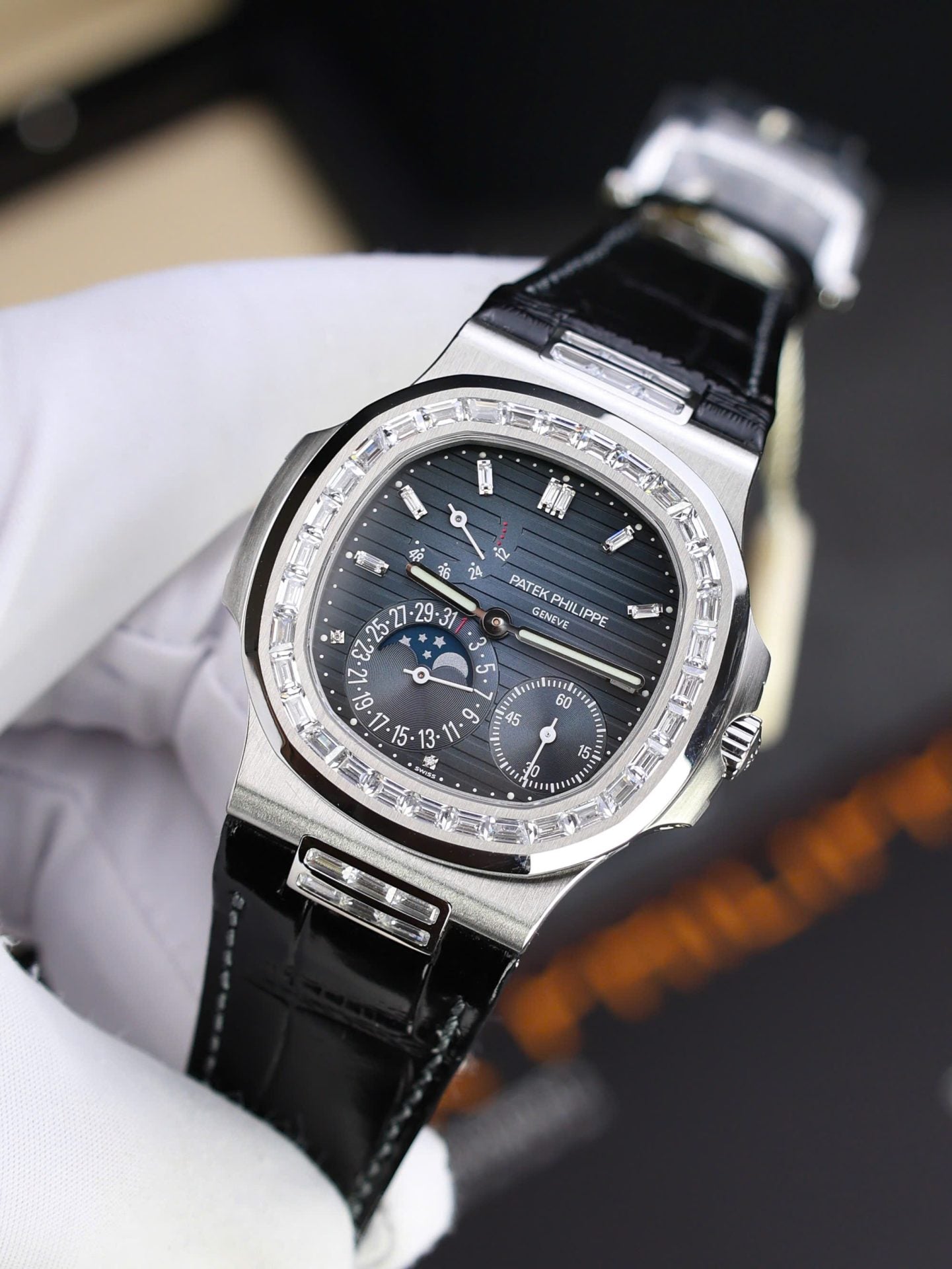 Patek Philippe Nautilus 5724 Blue Dial Replica Watch Full Function PPF Factory 40mm