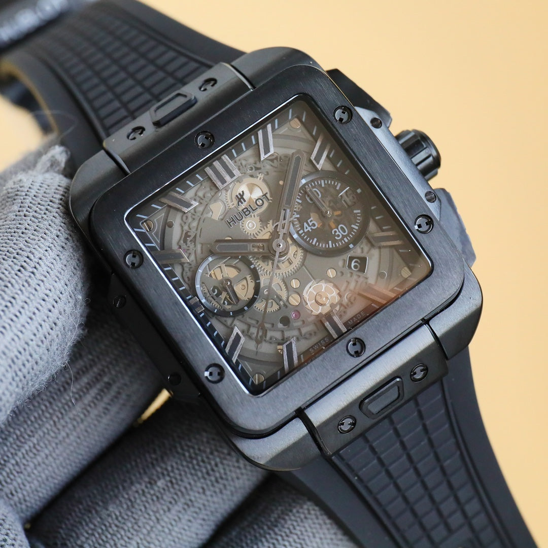 HUBLOT SQUARE BANG UNICO 45MM RUBBER STRAP(1:1 replica)
