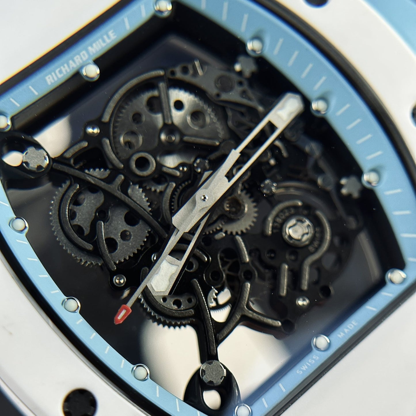 Richard Mille Replica 1:1 Watch RM055 Ceramic Bubba Wasson Blue Factory BBR 45mm