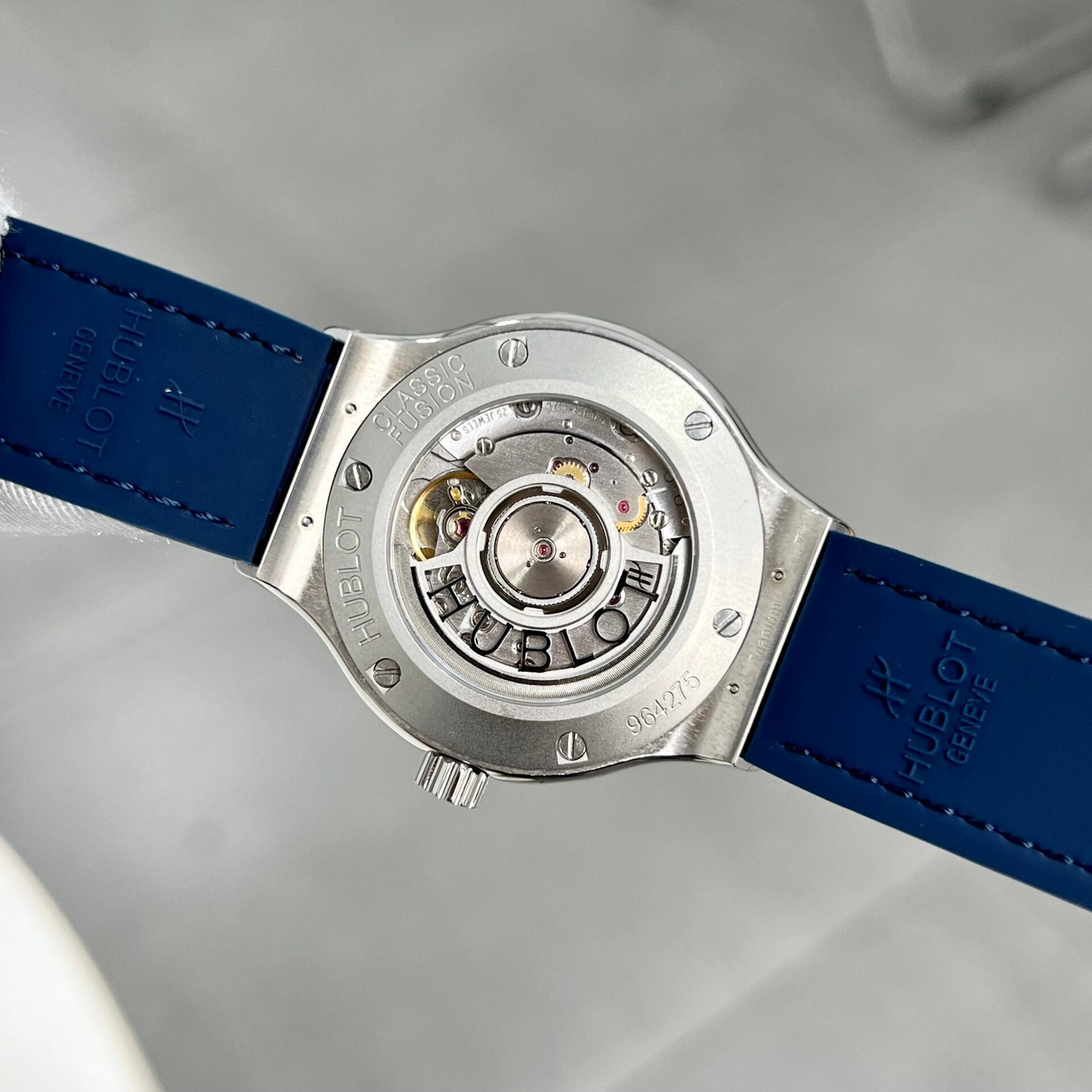 Hublot Replica 11 Watch With Full Diamond Case Blue HB Factory 38mm
