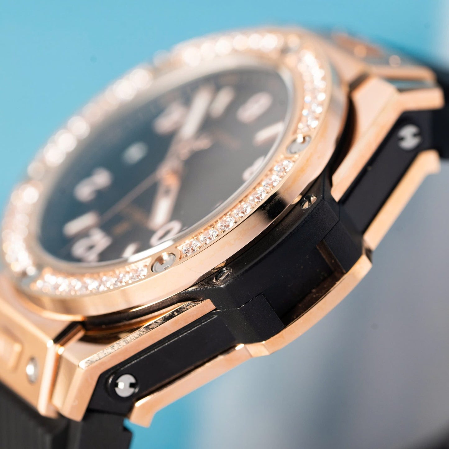 Hublot Replica 1:1 Watch Big Bang One Click With Diamond Bezel King Gold 39mm
