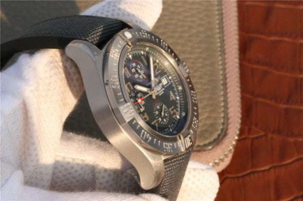 Replica Breitling Avenger Bandit Titanium GF Gray Dial Gray Nylon Strap A7750