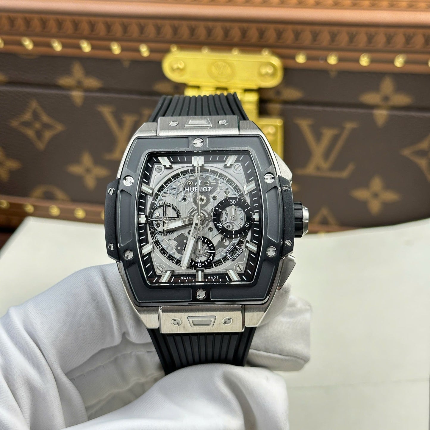 Hublot Spirit Of Big Bang Titanium Replica Watches Bezel Black BBF Factory 42mm