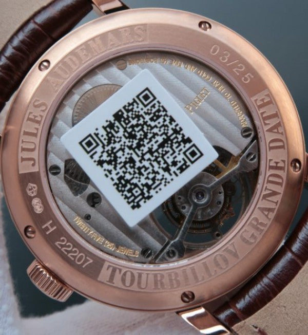 Replica Audemars Piguet TF Jules Tourbillon RG Big Date Gray Dial
