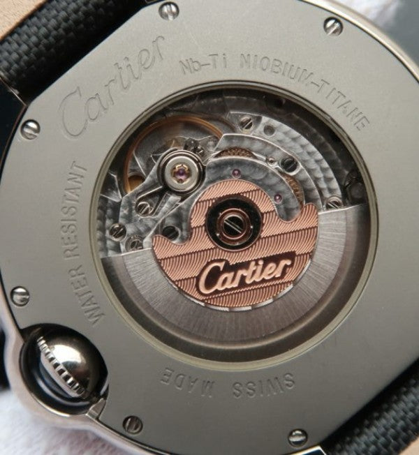 Replica Cartier Ballon Bleu 46mm SS White Dial Nylon Strap ETA 2824