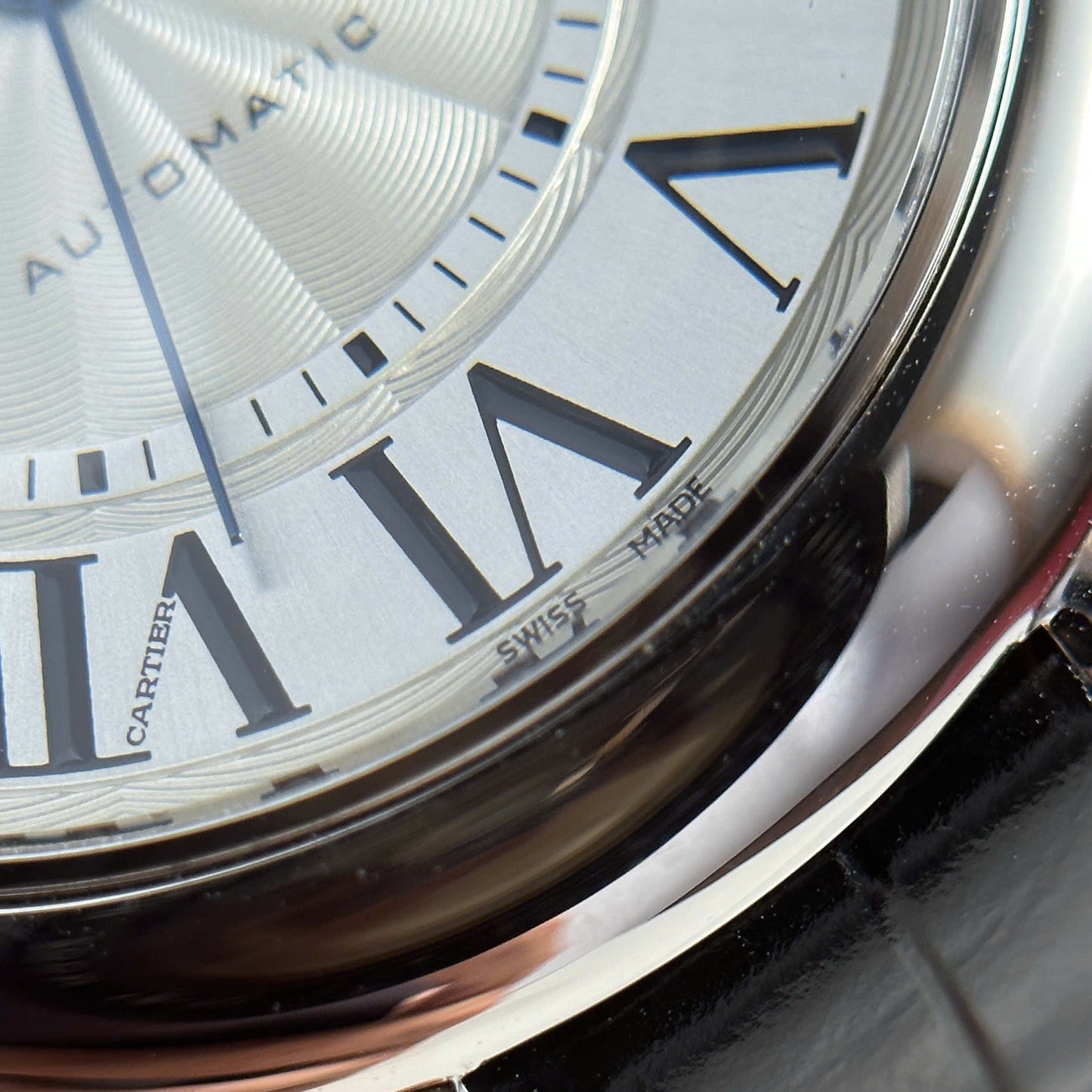 Cartier Ballon Bleu Replica Watch Dial White Leather Strap AF Factory 42mm
