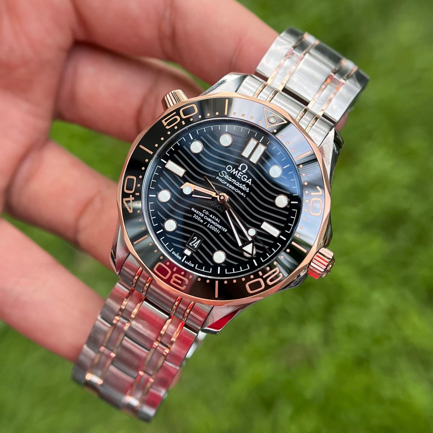 Omega Replica Watch Seamaster Demi Rose Gold VS Factory 42mm