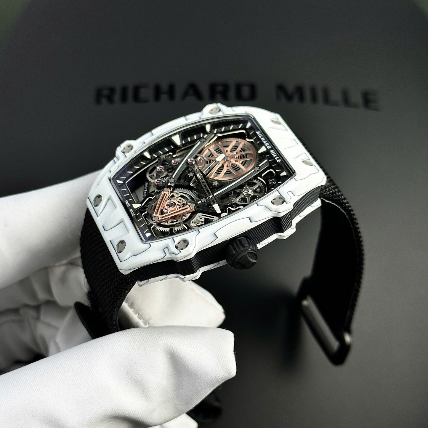 Richard Mille RM27-05 Rafael Nadal Replica Watch White Carbon Case 37.25¡Á47.25mm