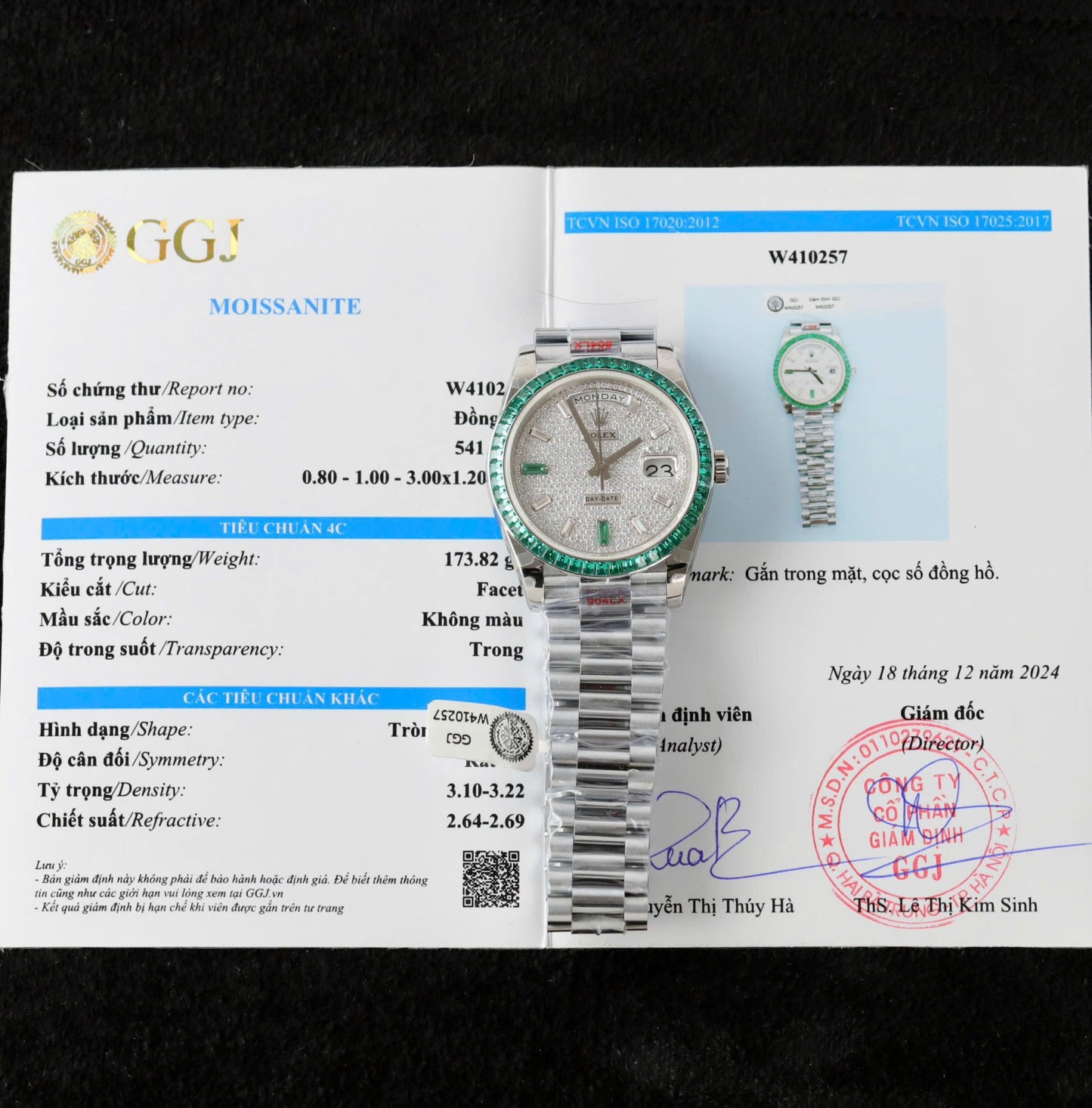 Rolex Day-Date Men Replica Watch Diamonds Moissanite + Sapphire Baguette Custom 40mm