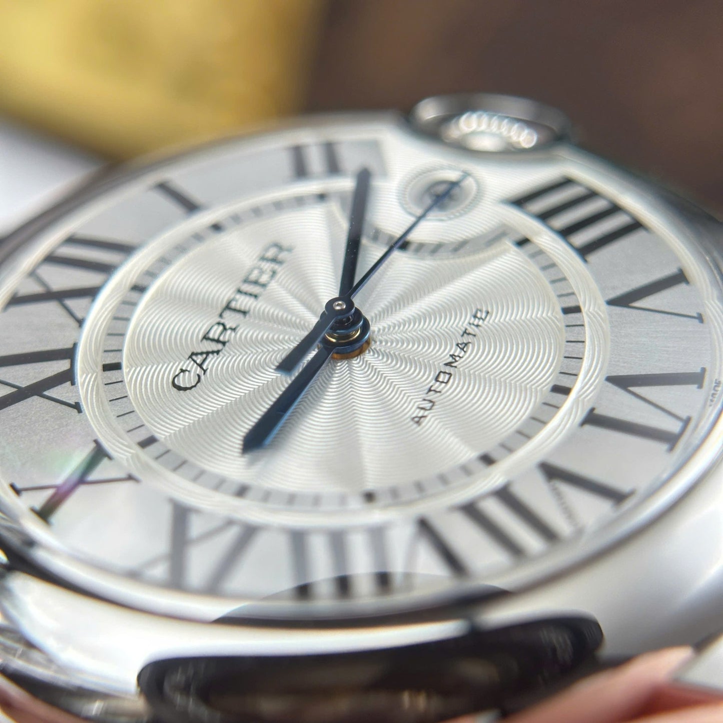 Cartier Ballon Bleu Replica 11 Watch White Dial Leather Strap AF Factory 40mm