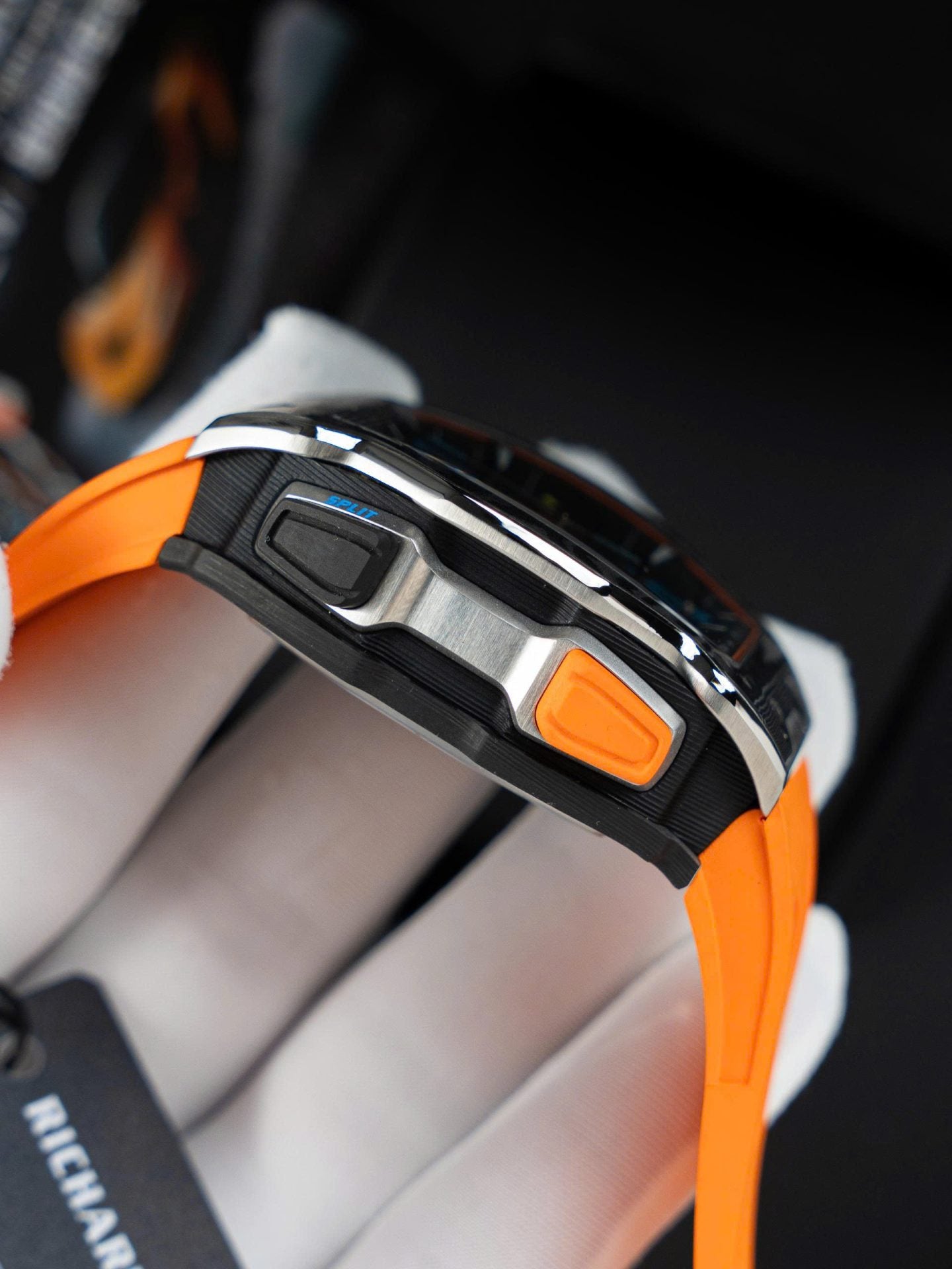 Richard Mille RM65-01 Replica Watches Orange Rubber Strap 44.5¡Á49.9mm