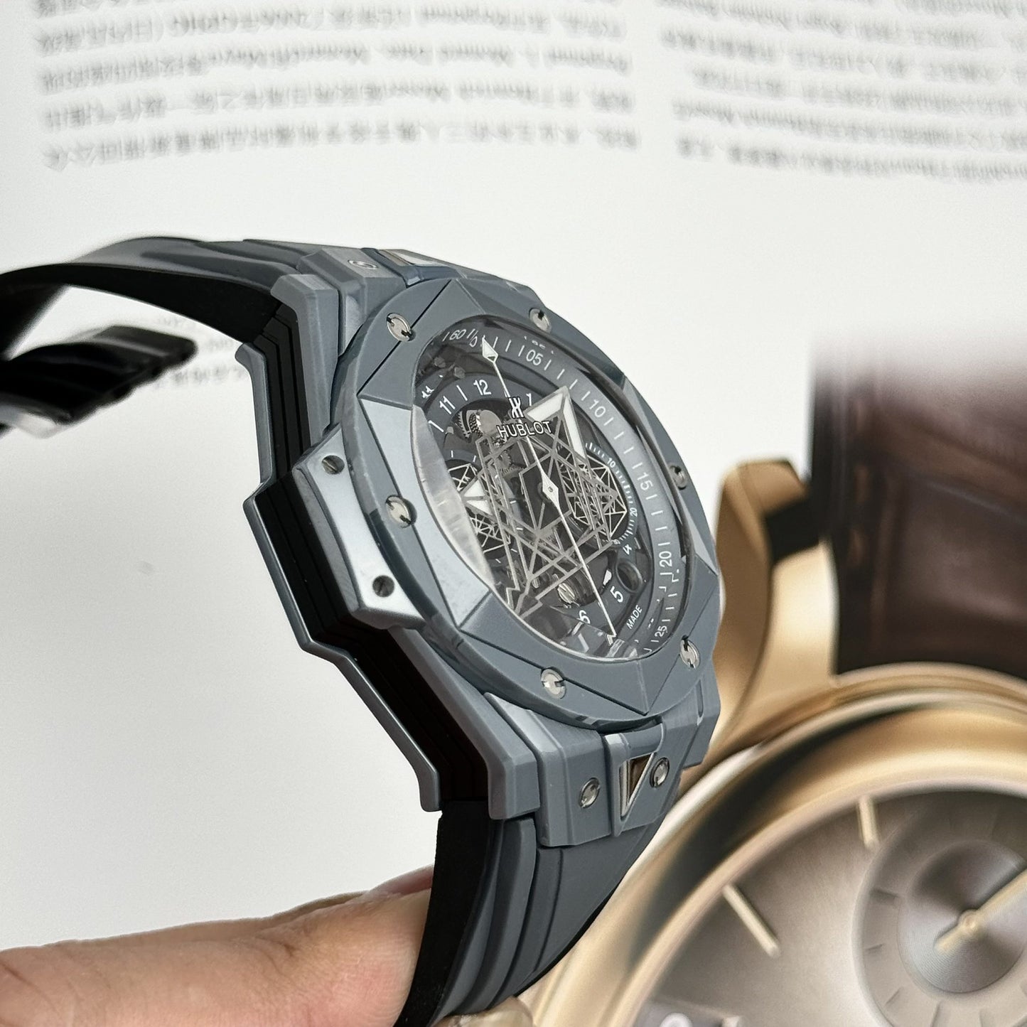 Hublot Best Replica Watch Big Bang Sang Bleu II Gray Ceramic BBF 45mm
