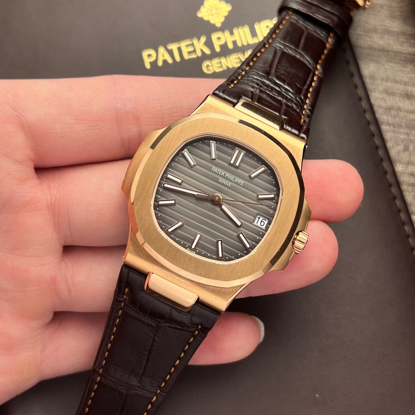 Patek Philippe Nautilus 5711 Replica Watch Leather Strap 3K Factory 40mm