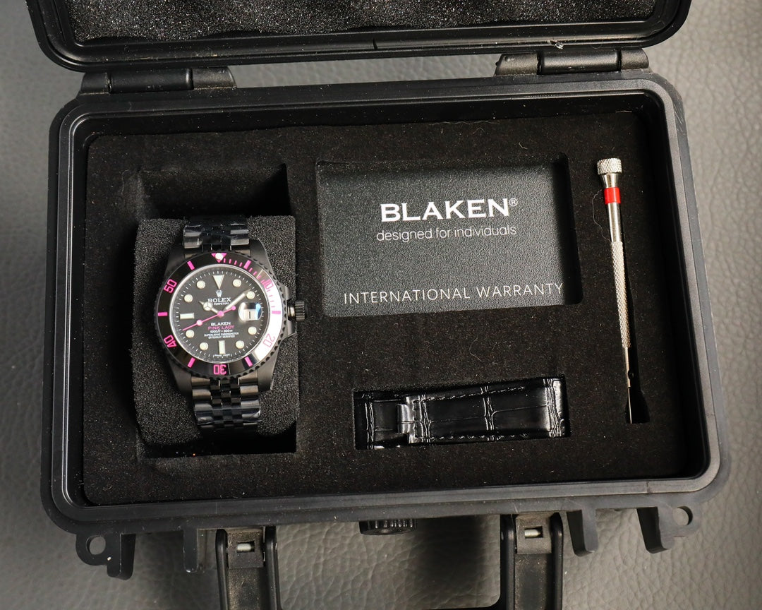 Rolex Dark Legend Submariner - DLC Black Finish - 40MM - Rose Red(1:1 replica)