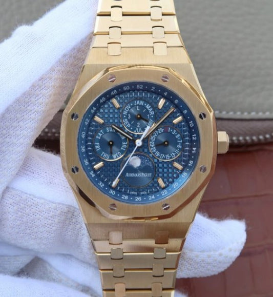 Replica Audemars Piguet JF Royal Oak 41mm 26574 YG Blue Dial White Hand A5134