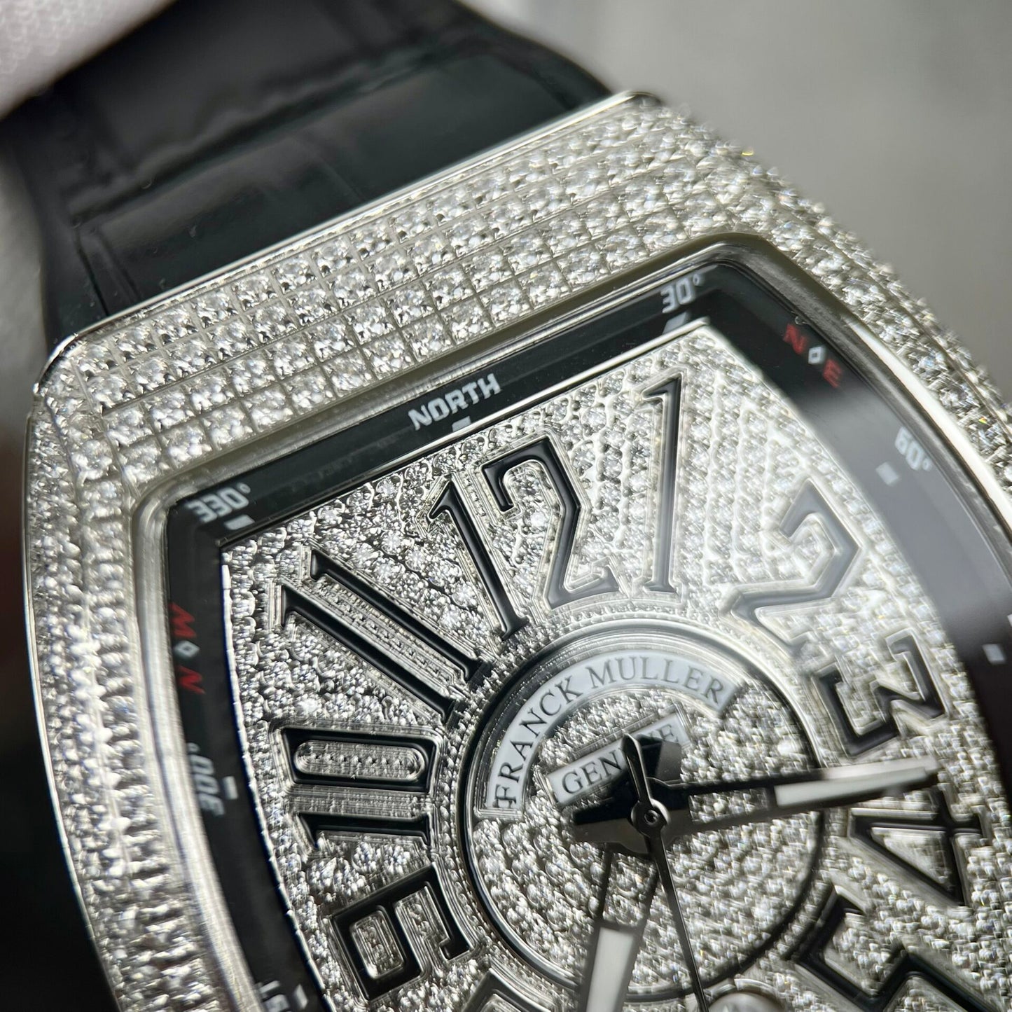 Franck Muller V45 Replica 1:1 Watch Full Diamond  ABF Factory 45mm