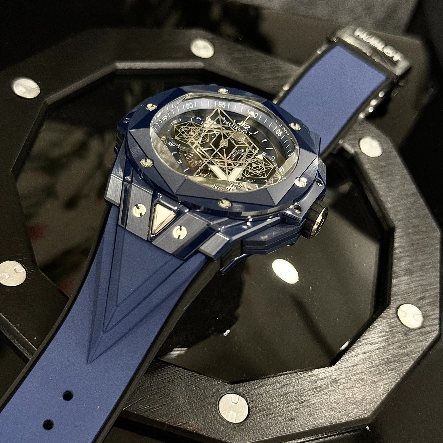 Hublot Replica 1:1 Watch Big Bang Sang Bleu ll Blue Ceramic Case Factory BBF 45mm