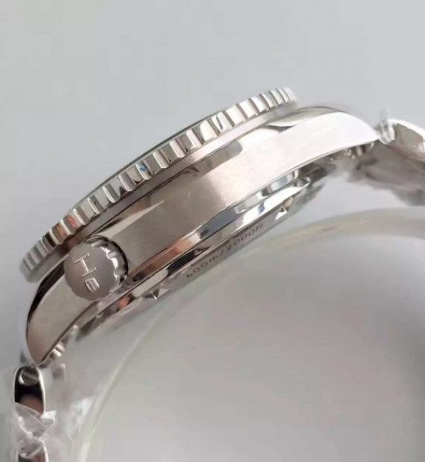 Replica Omega Planet Ocean SS GMT Black Dial Silver Markers SS Bracelet A8605