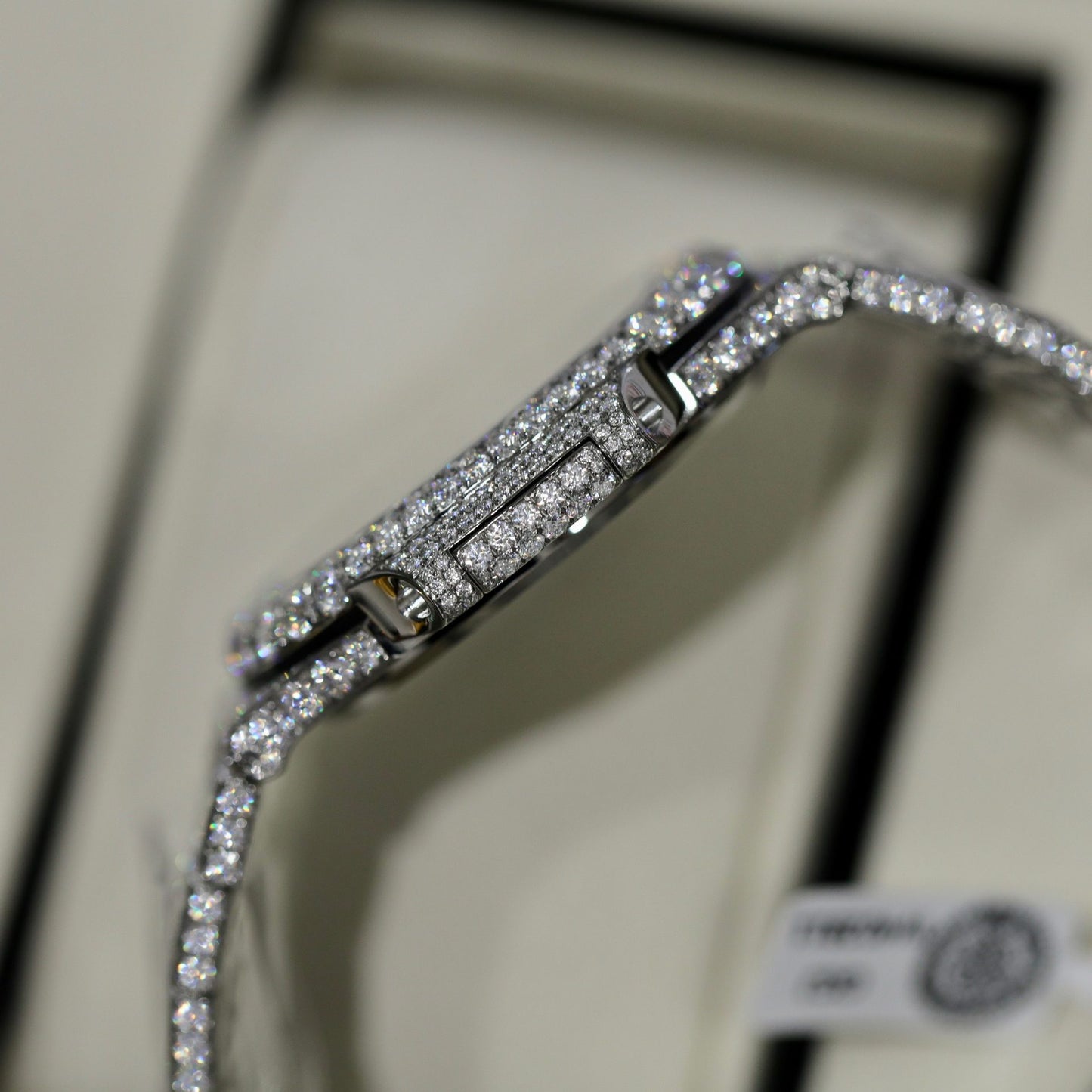 Patek Philippe Best Replica Watch Nautilus 5719 Custom Full Moissanite Diamonds 40mm