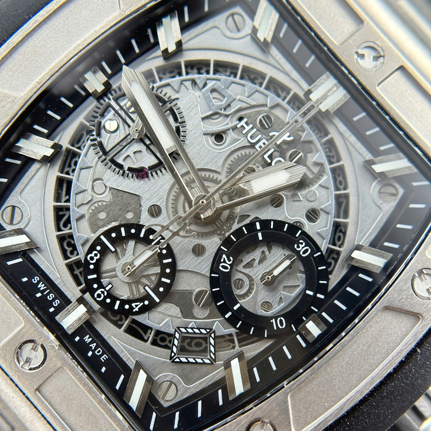Hublot Spirit Of Big Bang Titanium Replica Watch Rubber Strap BBF Factory 42mm