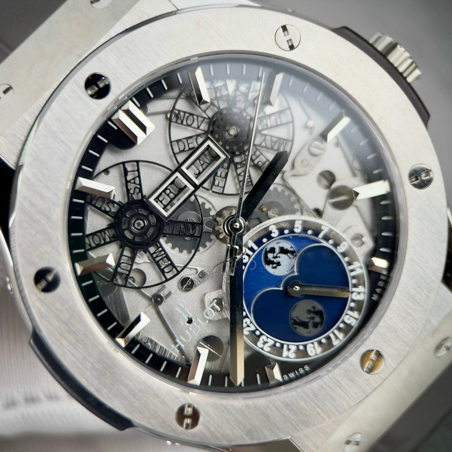 Hublot Aerofusion Moonphase Replica Watch Skeleton Mechanical 45mm