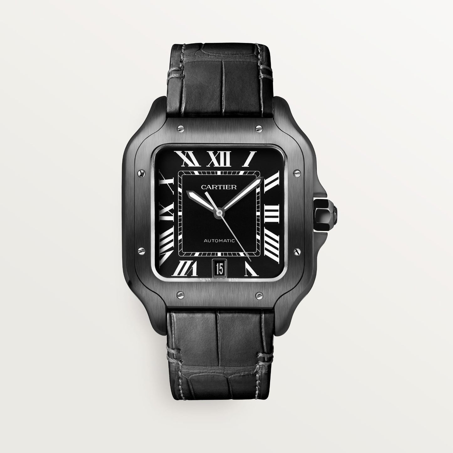 Santos de fake cartier watch large model Manufacture mechanical movement with automatic winding(1:1 replica)
