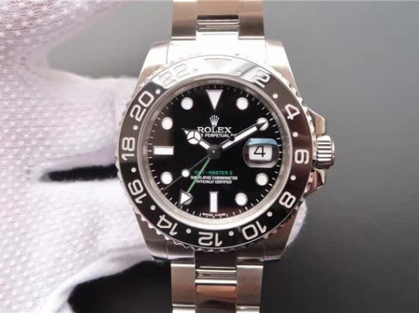 Replica Rolex GMT-Master II 116710 LN Black Ceramic Noob A3186