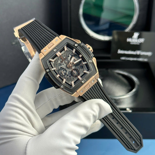 Hublot Spirit Of Big Bang King Gold Replica Watch Rubber Strap 42mm