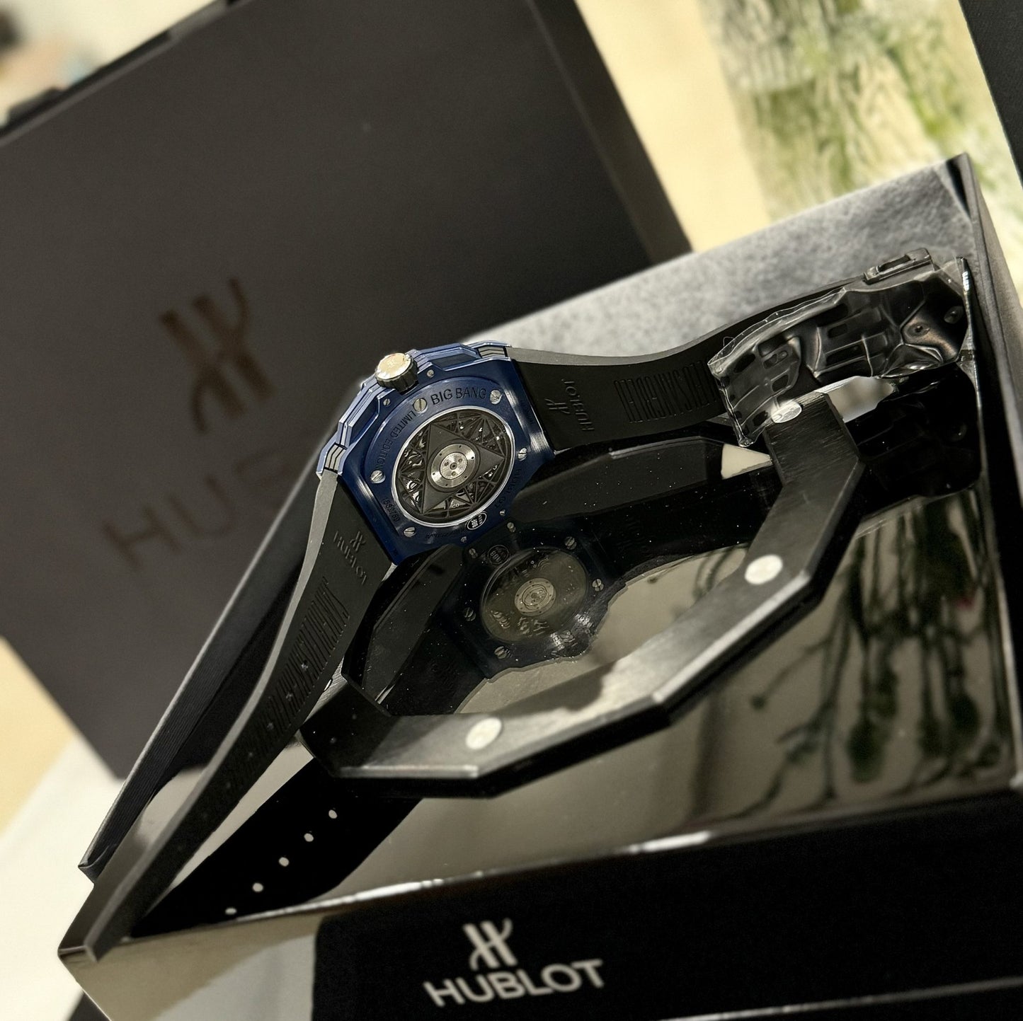Hublot Replica 1:1 Watch Big Bang Sang Bleu ll Blue Ceramic Case Factory BBF 45mm
