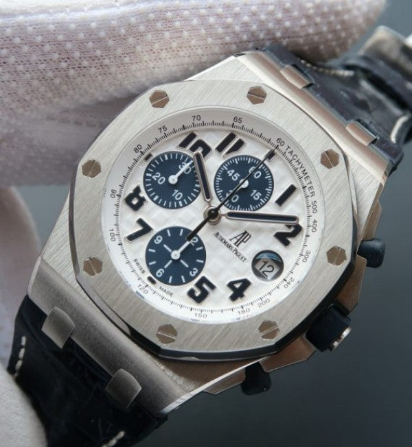 Replica Audemars Piguet JF Royal Oak Offshore Navy Blue Leather Strap A3126