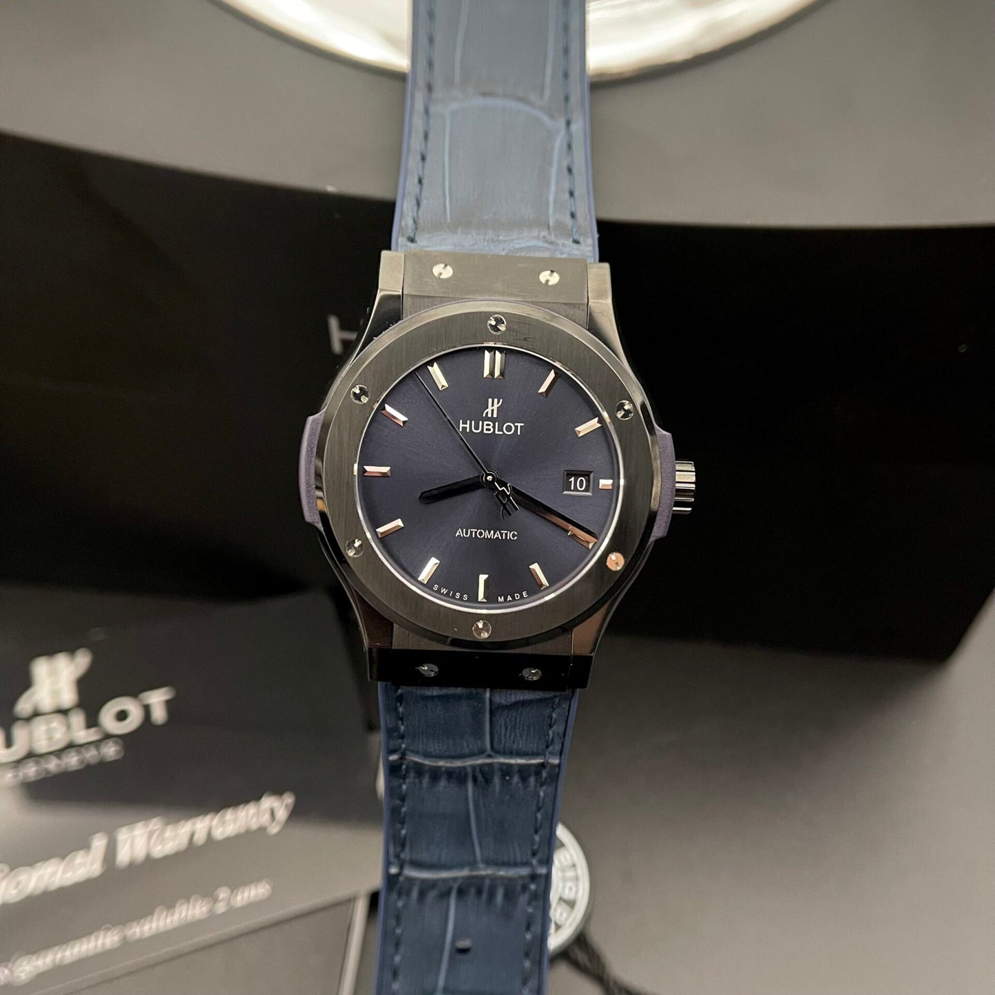 Hublot Replica 1:1 Watch Classic Fusion Blue Dial Black Case HB Factory 42mm
