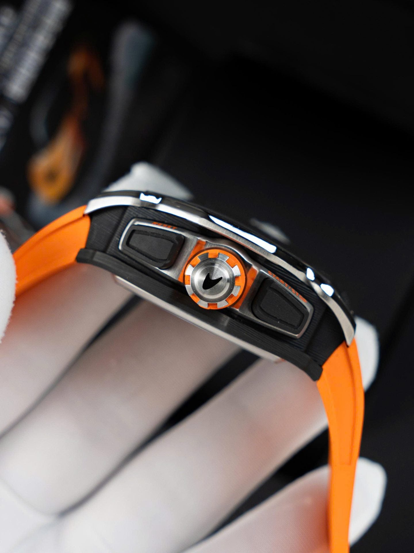 Richard Mille RM65-01 Replica Watches Orange Rubber Strap 44.5¡Á49.9mm