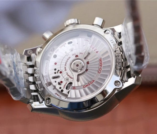 Replica Omega OMF De Ville Chronograph 42mm White Dial SS Bracelet A9300