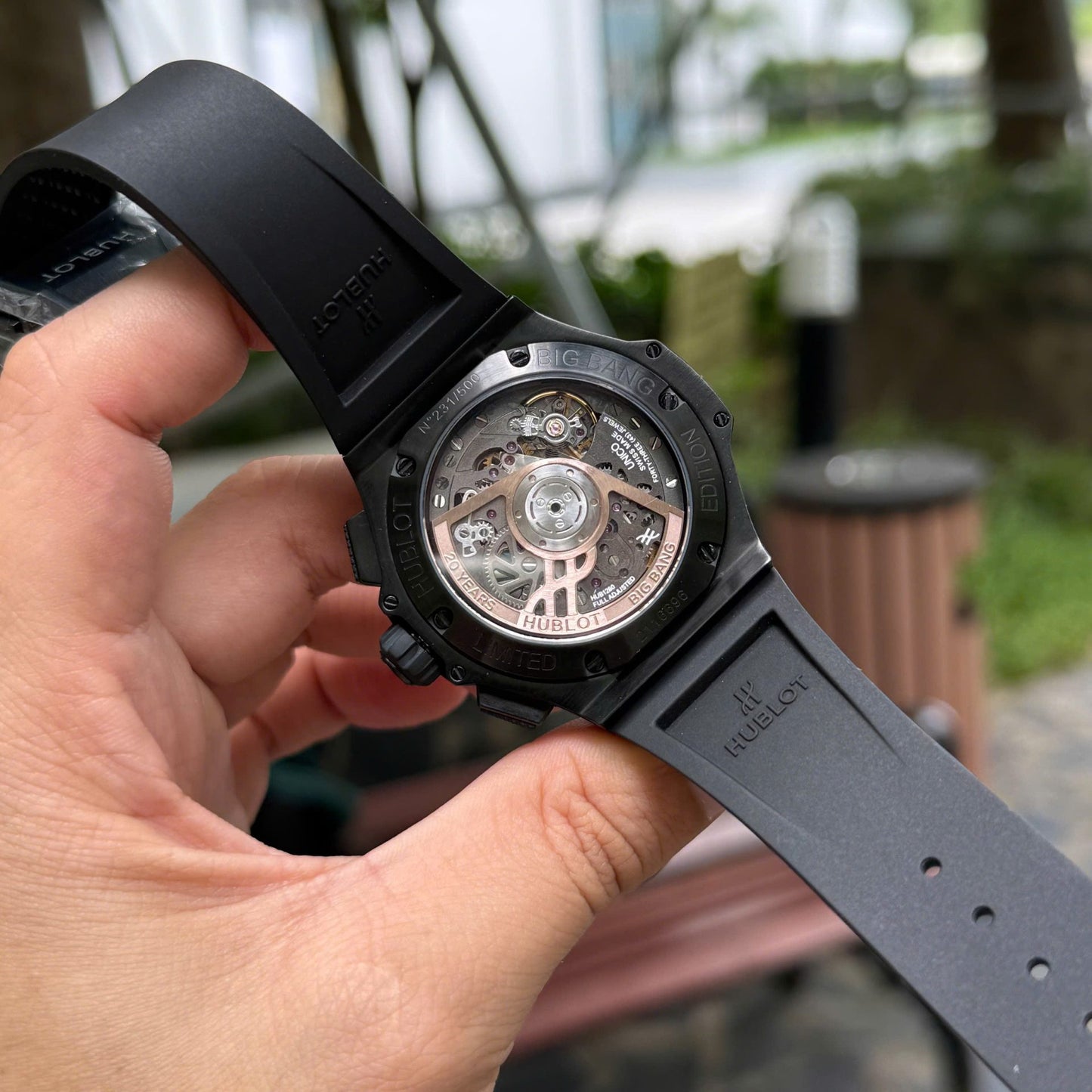 Hublot Knock Off Watches Big Bang 20th Anniversary Chronograph Ceramic All Black BBA Factory 43mm