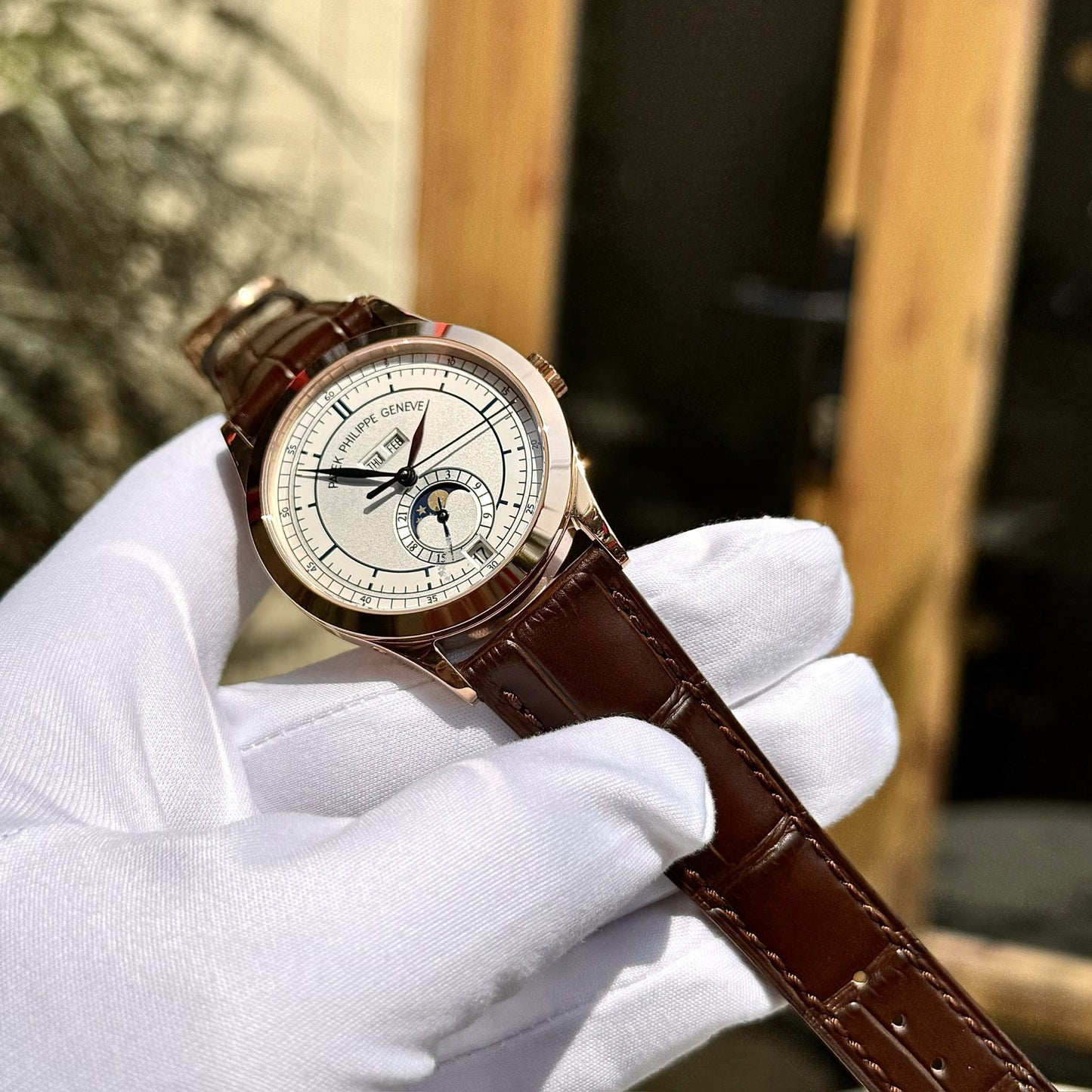 Patek Philippe Replica Watch Complications 5396R Men Leather Strap GR Factory 38.5mm