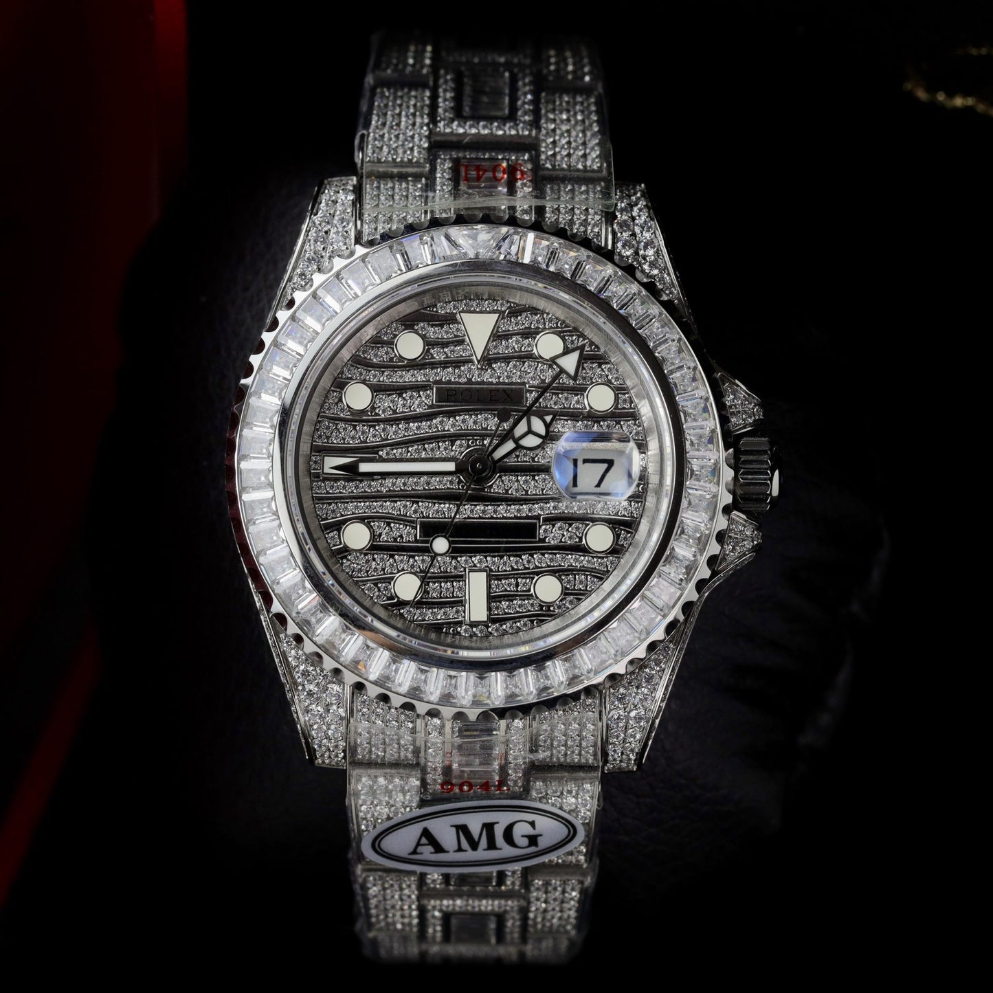 Rolex Replica Watch GMT Master II Custom Full CZ AMG Factory 40mm