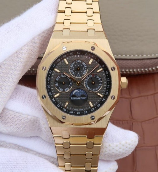 Replica Audemars Piguet JF Royal Oak 41mm 26574 YG Black Textured Dial A5134