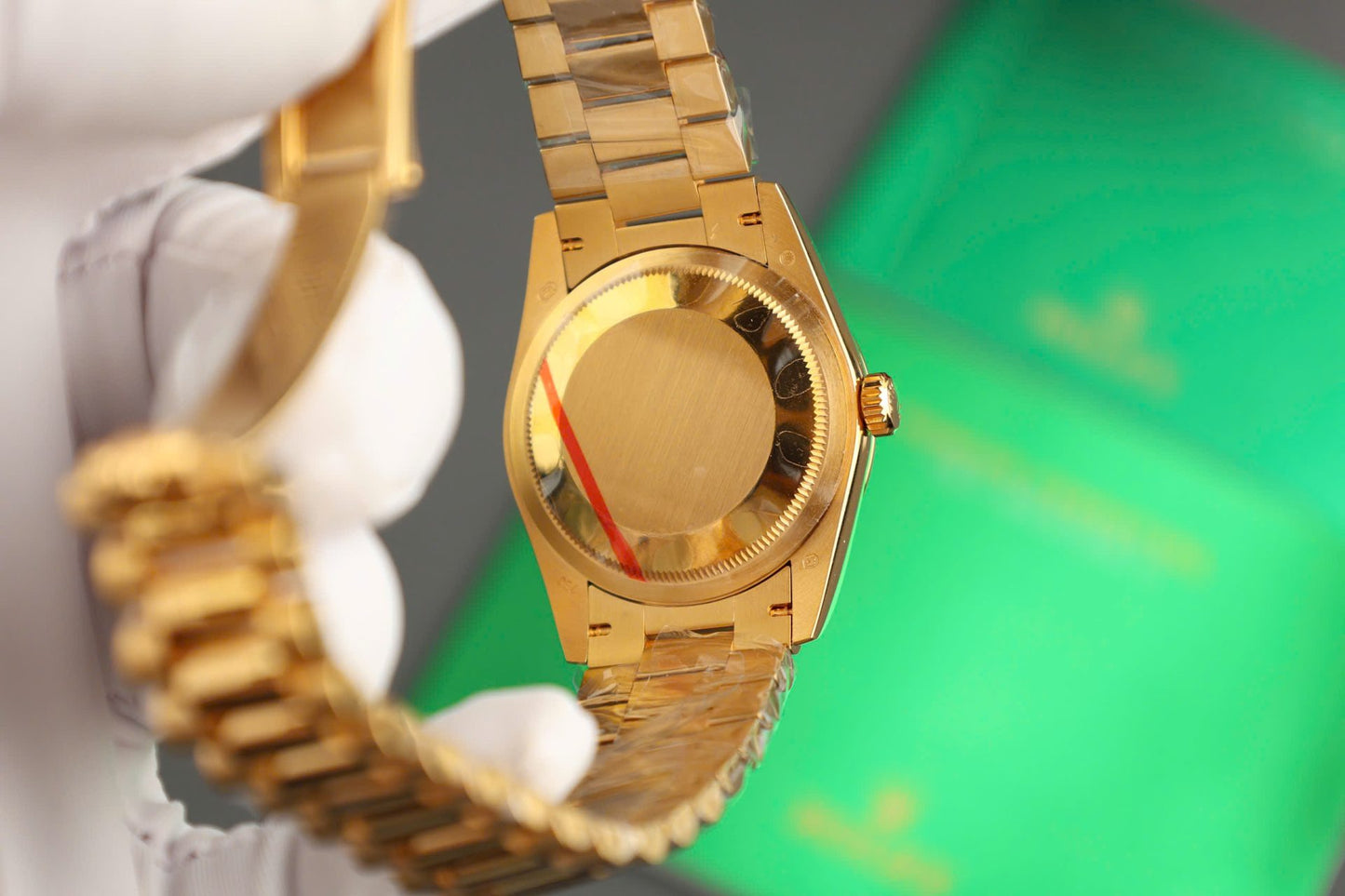 Rolex Day-Date Replica Watch Dial Mother Of Pearl Custom Gold Wrapped 36mm