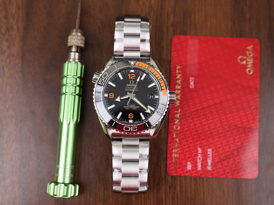 Omega Replica Watch Planet Ocean Metal Strap Dial Black VS Factory 43.5mm