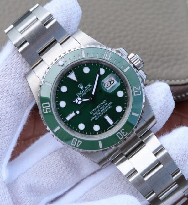 Replica Rolex Submariner 116610 LV Green Ceramic V7 Noob A3135