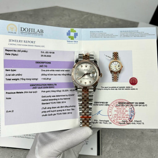 Rolex Replica Watch DateJust 126331 Gold Wrapped Sliver Dial GM Factory 41mm