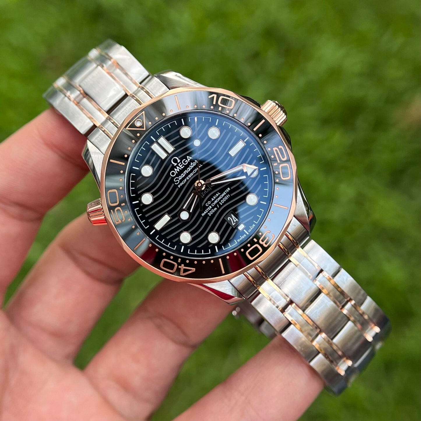Omega Replica Watch Seamaster Demi Rose Gold VS Factory 42mm