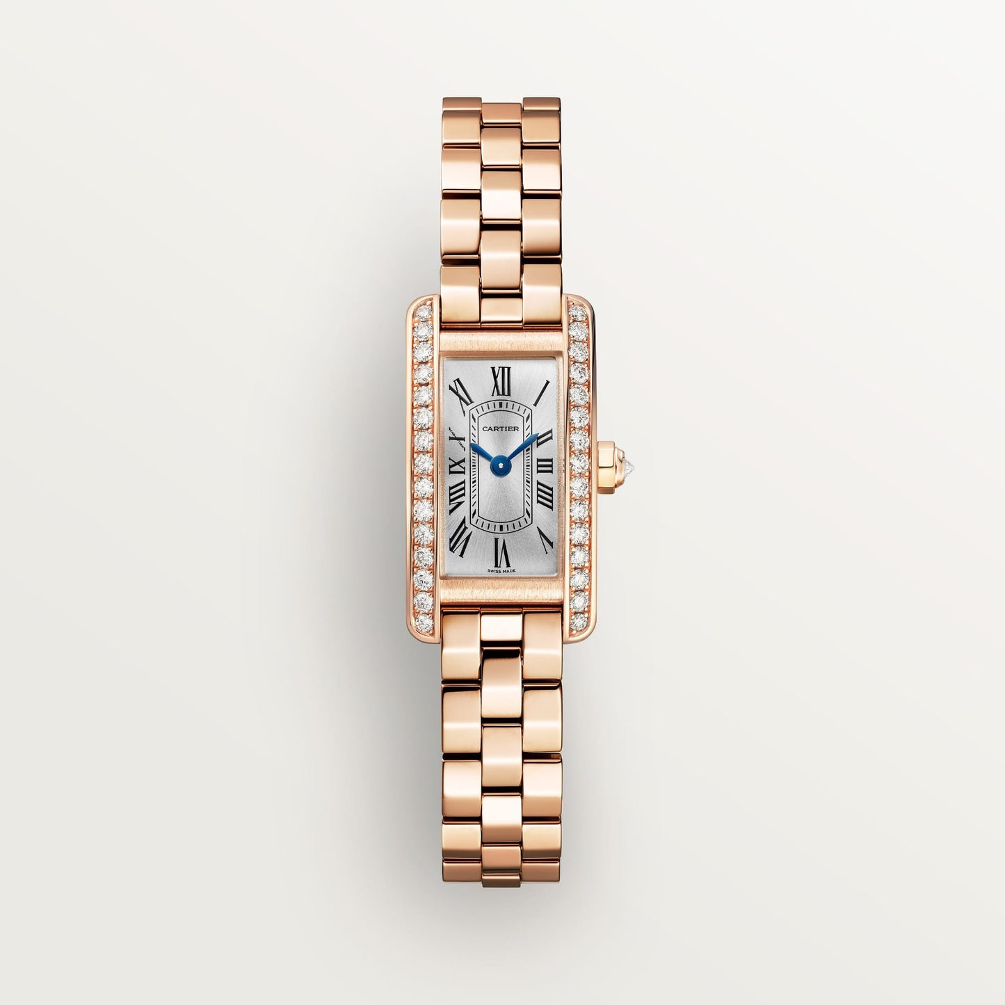 fake cartier watch Tank Americaine mini model quartz movement(1:1 replica)