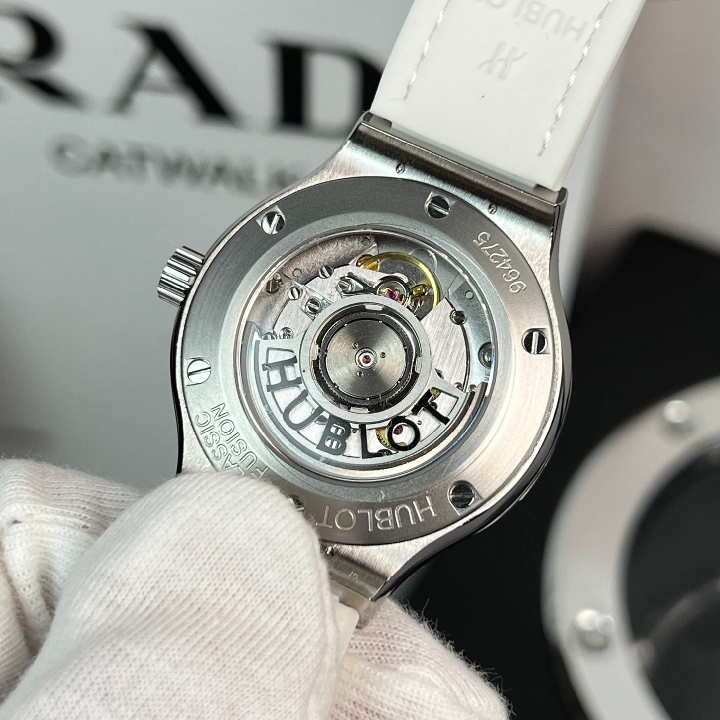 Hublot Classic Fusion Replica Watch Moissanite Diamonds White HB Factory 38mm