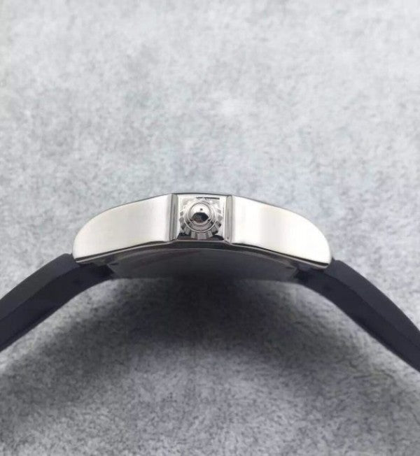 Replica Cartier Roadster SS White Dial Black Rubber Strap A2824